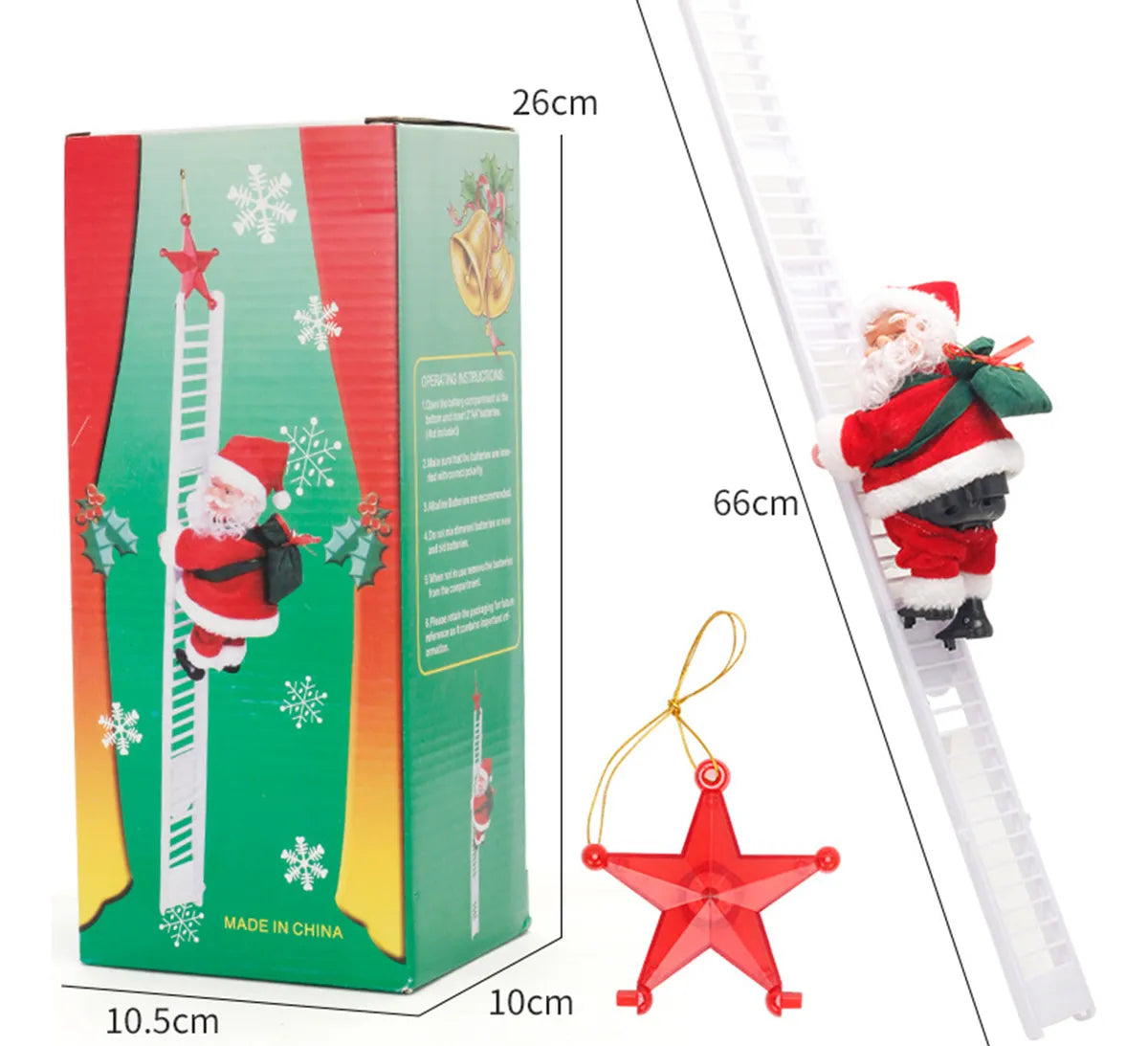 Santa Claus Sube La Escalera Navidad Dec