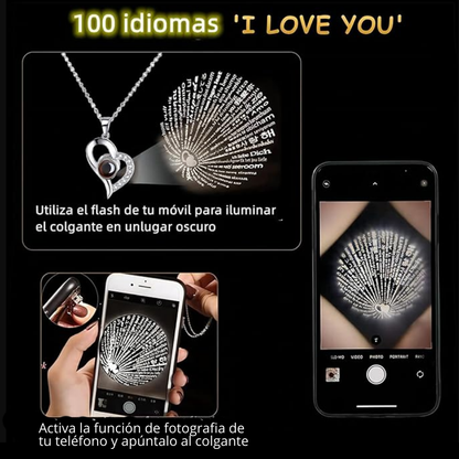 Rosa Eterna En Joyero y Collar TE AMO